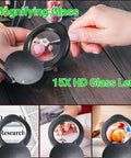 Must Have 15X Magnifying Glass With Light And Clamp For Hands Free Crafting And Close Work in use for jewelry detail