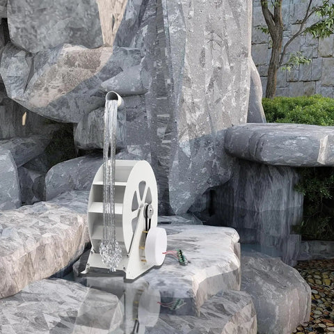Rugged Outdoor Water Wheel Turbine Generator 100W Go To Ponds Streams Rivers And Canals Portable Hydroelectric Power Kit