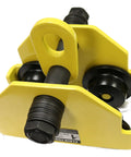 Beefy 2 Ton Push Beam Trolley For I Beam With 4,407 Lbs WLL Solid Steel Construction Dual Wheels, yellow frame