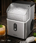 Nugget Ice Maker Countertop With 35 Lbs Per Day Fast Ice In 7 Minutes Soft Chewable Pebble Ice For Home Kitchen Bar Office Self Cleaning 1.2L Water Tank 2.2L Ice Basket Keeps Drinks Cold And Party Ready All Day on a countertop