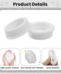5 Pack White Silicone Top Hat Grommets For Automotive Firewall And Wiring Protection, showing durable flexible material details
