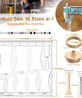 All In One 7 By 7 Inch Router Templates Set With Ten In One Bowtie Inlay And Butterfly Templates For Woodworking dimensions