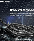 Indoor Outdoor 50 Ft Waterproof Extension Cord With 16/3 Gauge SJTW, Heavy Duty 13A 1625W 3 Prong NEMA 5-15P/R coiled in rain