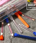 40 Pack Plastic Test Tubes With Rack And Color Coded Caps 12Ml 16X100Mm Polystyrene Clear Durable Lab Tubes for makeup storage