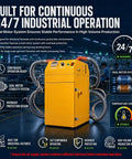 Pro Grade Thread Trimming Machine With Dual Heads Automatic Oil Feed Adjustable Airflow And Continuous Run For Garment Workshops And Textile Processing Facilities, showcasing dual motor system and continuous operation readiness in a factory setting.