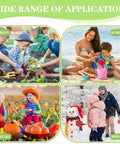 15 Piece Kids Beach Sand Toys And Garden Tool Set With Shovel Rake Fork Trowel And Wooden Handle Hoe for seasonal outdoor play