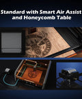 L8 Laser Engraver And Cutter With 20W Power Built In Acrylic Enclosure With Vent Air Assist Pump Honeycomb Bed Camera