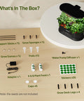 Components of Hydroponic Growing System With Removable Water Tank 36W Dimmable Full Spectrum LED Grow Light 12 Pod Indoor Herb Garden