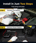 Hella Fast 600W Alternator Charger For Portable Power Stations 12V And 24V Dc Dc Output shown in installation steps for easier use.