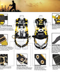 3D Rings Industrial Fall Protection Safety Harness with Waist Tongue Buckle features and details displayed