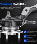 Close-up of Left Front Steering Knuckle And Wheel Bearing Hub Assembly For Honda Civic 2012 1.5L 1.8L L4 Driver Side