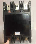 Pro Grade Heavy Duty Three Pole Panel Mount Type FD Molded Case Circuit Breaker with metal terminals and black housing.