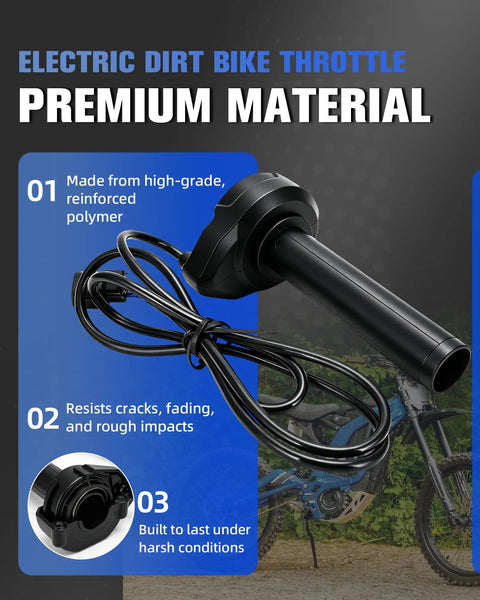 Dope Twist Throttle Cable For Surron LBX And E Ride Pro Electric Dirt Bikes, Compatible With SR S SS 2.0 3.0 Models, Nylon Wear Resistant Build For Long Lasting Use, Smooth Responsive Throttle Assembly For Off Road Adventures Black