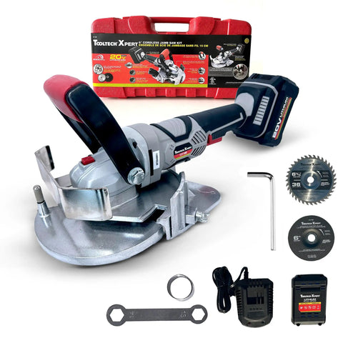 20V Cordless Undercut Saw Kit with 8000 RPM Power, tool, charger, blades, allen wrench, and storage case included