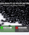 Black 6/6 nylon material comparison showing eco-friendly, durable components versus low-quality products.