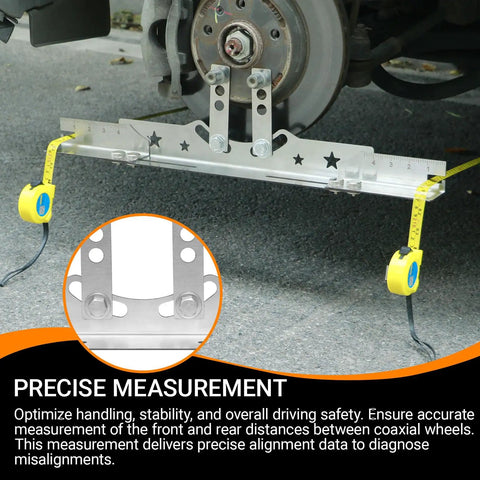 Upgraded Adjustable Toe Plates Wheel Alignment Tool Kit With Extension Rod And Measuring Tape For Quick Front End Fixes No Sweat Setup Fits Lower Chassis And Large Brake Calipers Built Tough