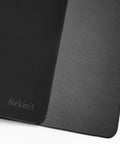 Leather Desk Blotter Pad 17 By 12 Inches Flat Non Slip Waterproof Black With Velvet Back Non Glare Surface