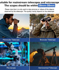 Telescope Camera Eyepiece With 64GB Card, 1080P FHD Recording on various scopes; monocular, binocular, microscope, and astronomical.