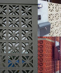 DIY Concrete Wall Block Mold for Decorative Bricks, Reusable Durable ABS Mold showcasing installed patterned concrete wall.