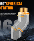Six Pack Three Quarter Inch Fuel Hose Swivel Connector NPT Zinc Alloy 360 Degree Rotating Fuel Nozzle Adapter For Multi Planes Applications For Easy Installation, 360° swivel