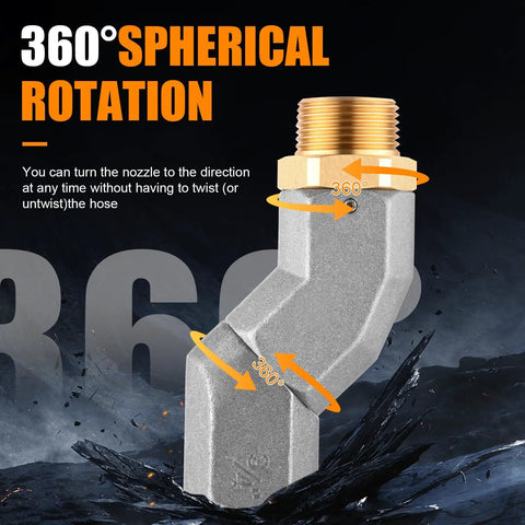 Six Pack Three Quarter Inch Fuel Hose Swivel Connector NPT Zinc Alloy 360 Degree Rotating Fuel Nozzle Adapter For Multi Planes Applications For Easy Installation, 360° swivel