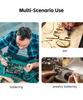 Multi-scenario use of Straight Up Heavy Duty Solder Fume Extractor With Beastmode Suction and Washable Hepa Filters.