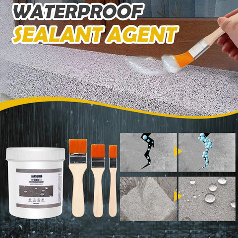 Easy To Apply Invisible Waterproof Sealant For Transparent Rainproof Coating And Leak Proof Adhesive Water Based Formula For DIY Repairs And Long Lasting Water Resistance applied with brush on surface