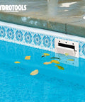ABS Thru Wall Skimmer Kit White With Return Fitting And Vacuum Plate For Above Ground And Backyard Deck Pools Maintenance Extras Debris Catcher To Keep Your Water Crystal Clear And Fresh Easy Install installed in a pool wall