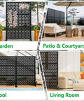 Heavy Duty Outdoor Privacy Screen Freestanding Portable Metal Panels For Deck Balcony Garden And Indoor Use 72 Inch High 46 Inch Wide With Stand Creates Immediate Privacy And Simple Room Dividers