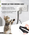 No Sweat 10 Foot 1/2 Inch Black Cable Sleeve Split Wire Loom Tubing wrapped around wires to prevent pets from chewing.