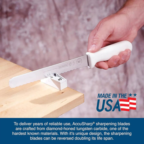 Sturdy Mount Diamond Honed Knife Sharpener for Quick Restore and Hone, Tungsten Carbide Blade Sharpening Tool No Fuss Mounting, Easy to Use on Any Counter, Board, or Workbench, Revives Kitchen Knives and All Blades