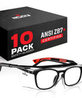 All Day Comfort Over Glasses Safety Eye Protection For Men And Women With Anti Scratch Lenses Integrated Side Shields Bundle