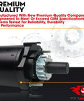 Close-up of 14 Tooth Starter Motor Replaces Cub Cadet 1000 Series And More with premium quality text, gear visible