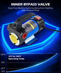 Grab And Go 12V Diesel Transfer Pump Kit With Nozzle And Hoses, showing the pump and operating temperature range, 14°F to 140°F.