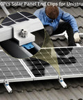 Installation of Solar Panel End Clamp Pack Of 20 For Standard Unistrut 30mm 35mm Aluminum Silver With 304 Stainless Steel Screws