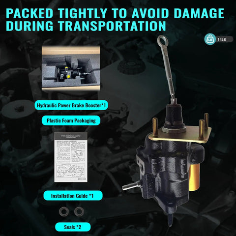 Top Tier Hydraulic Power Brake Booster Direct Swap For Chevy Gmc C1500 K1500 Suburban 1997 Through 2000 Full Size Pickup Rig Heavy Duty Stopping Performance With Tight Crisp Pedal Feel in foam packaging.