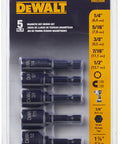 Impact Ready Nut Driver Set Magnetic 5 Piece With Recessed Corners visible in retail packaging