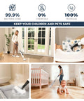 Kick Mess And Daily Grime To The Curb With This Dependable 11-In-1 Chemical Free Steam Mop in a home setting.
