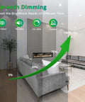 Living room with dimmable Six Pack Gimbal LED Recessed Lighting Four Inch 5CCT Adjustable 2700K to 6000K, 750 Lumens Can Lights