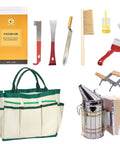 9 Piece Beekeeping Tools Kit With Organizer Tote For Beekeepers Starter Set Includes Bee Smoker, Beehive Tools, J Hook, L Hook, Beehive Brush