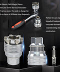 Adjustable Universal Socket Wrench For Ten To Nineteen Millimeter Nuts And Bolts Fits Three Eighths Inch Drive Ratchets And Power Drills