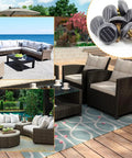 Outdoor patio furniture with M6 Table Leg Levelers Set Eight Pcs Screws On Furniture Glides Foot Adjusters