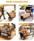 3 In 1 Convertible Heavy Duty Folding Hand Truck Dolly With 600 Lb Capacity used in warehouse, car trunk, home, grocery