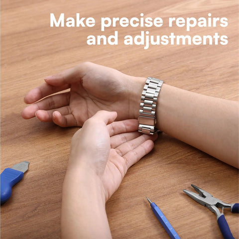 Ultimate 155 Piece Watch Repair Kit For Link Removal Sizing Case Opener Pin Back Removal And Battery Replacement Includes Tools
