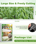 Lightweight Reusable Garden Netting Pest Barrier 10x50 Ft Insect Mesh Pro Grade, PE material, large size display