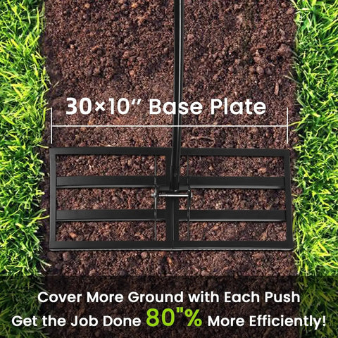 Pro Grade Heavy Duty Lawn Leveling Rake With Adjustable Length 16 To 77 Inches Stainless Steel Ground Soil Spreader