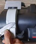 Low Speed Knife Sharpener With Wet And Dry Grinding Wheel 0.7 Amp in use with knife blade, multi angle sharpening