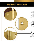 Rock Solid Heavy Duty Ball Bearing Door Hinges 4x4 Inch Solid Brass Satin Brass Finish Set Of 6 Built To Last For Heavy Doors