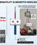 Heavy Duty Handheld Drill Powered Wire Puller shows aluminum alloy design, 32cm size, for efficient electrical cable pulling.