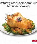 Must Have Everyday Digital Food Thermometer With Stainless Steel Probe Instant Read For Quick Accurate Temps in roast chicken